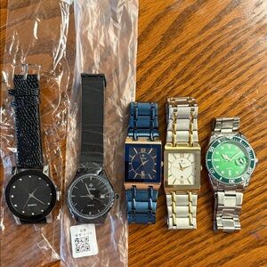 Stylish Watch Collection - Black, Blue, Gold, Green